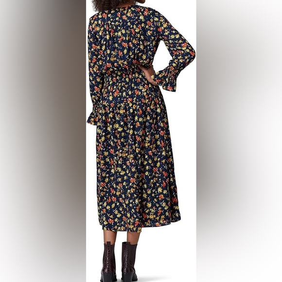 Victor Alfaro Watercolor Floral Midi Dress - Picture 4 of 7